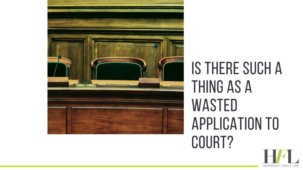 is there such a thing as a wasted application to court
