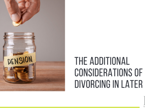 The additional considerations of divorcing in later life